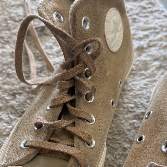 Converse High-Top Tan Sneakers Platform Size 6 - Picture 4 of 5
